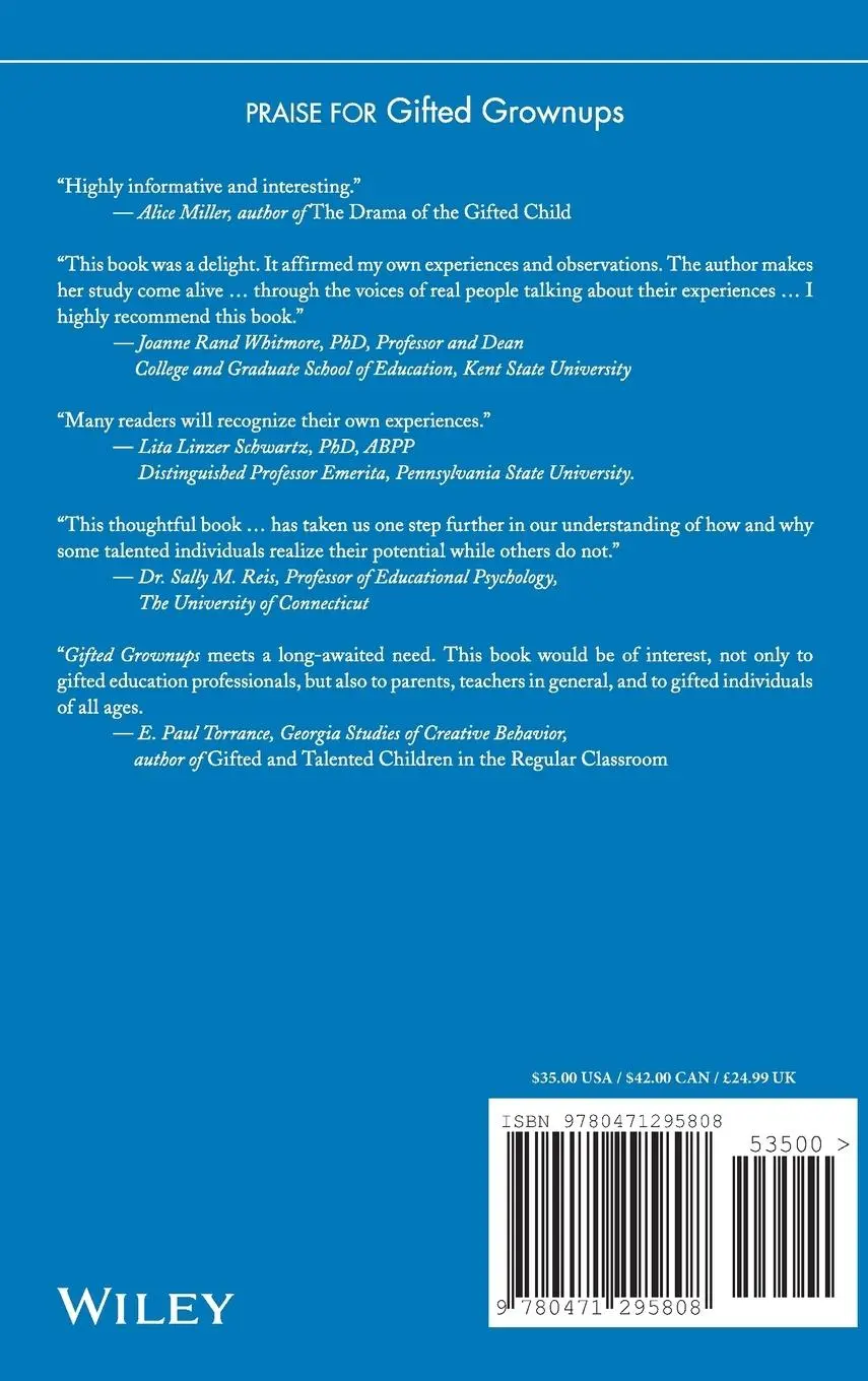 Rückseite: 9780471295808 | Gifted Grownups | The Mixed Blessings of Extraordinary Potential