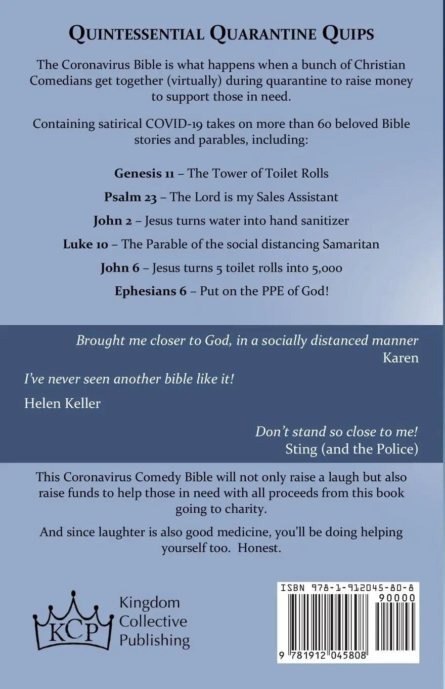 Rückseite: 9781912045808 | The Coronavirus Bible | A Pandemic Parody | John Spencer (u. a.)