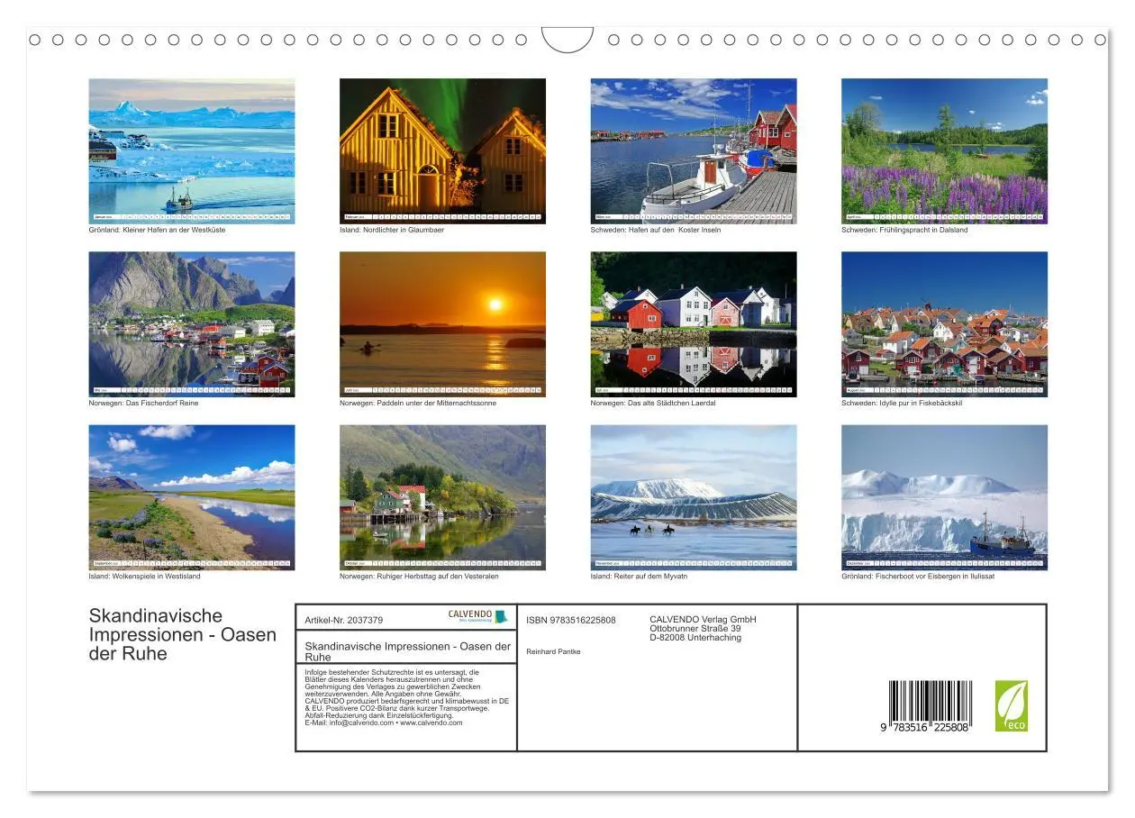 Bild: 9783516225808 | Skandinavische Impressionen - Oasen der Ruhe (Wandkalender 2026 DIN...