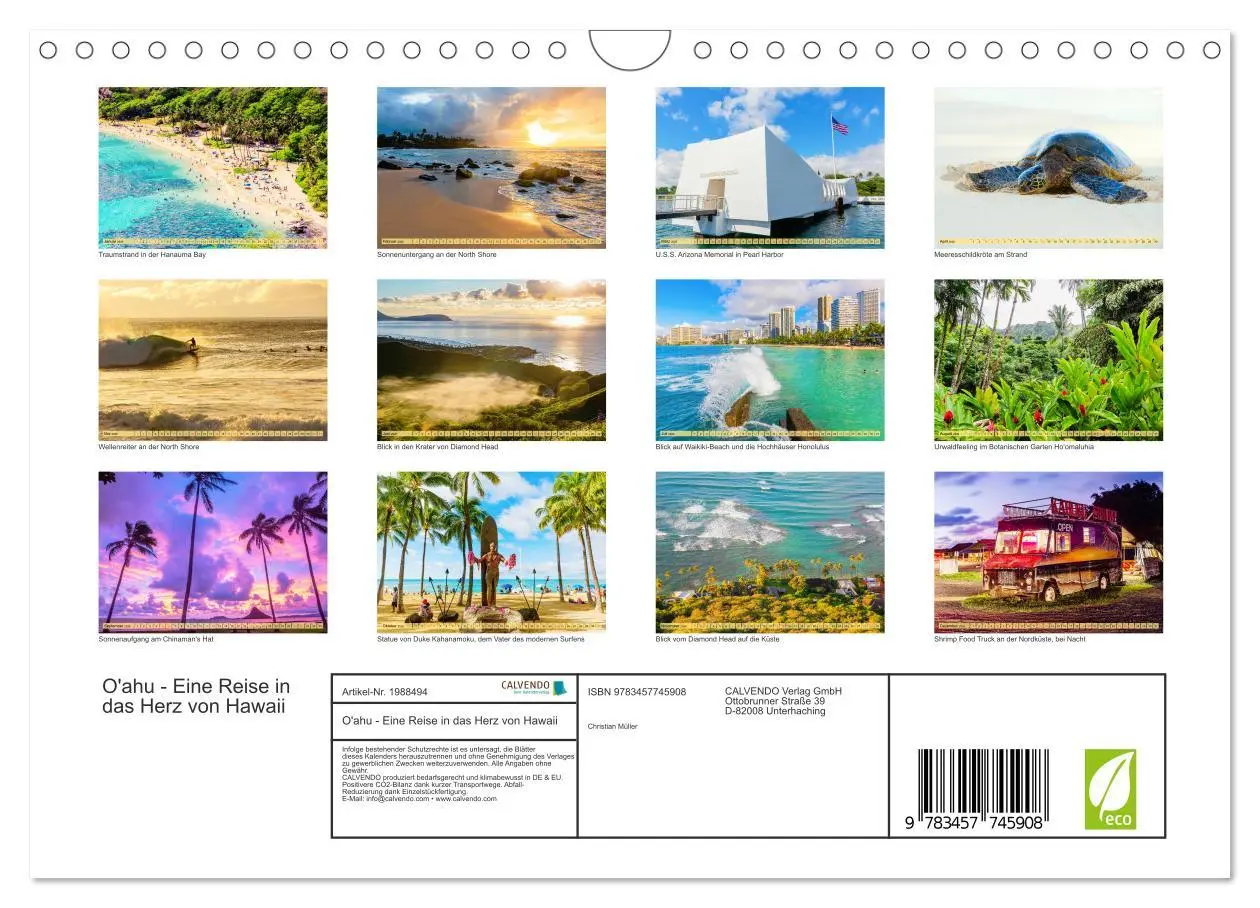 Bild: 9783457745908 | O'ahu - Eine Reise in das Herz von Hawaii (Wandkalender 2026 DIN A4...