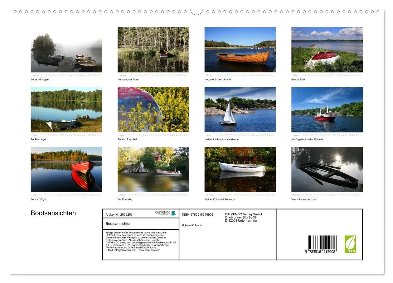 Bild: 9783516215908 | Bootsansichten (hochwertiger Premium Wandkalender 2026 DIN A2...