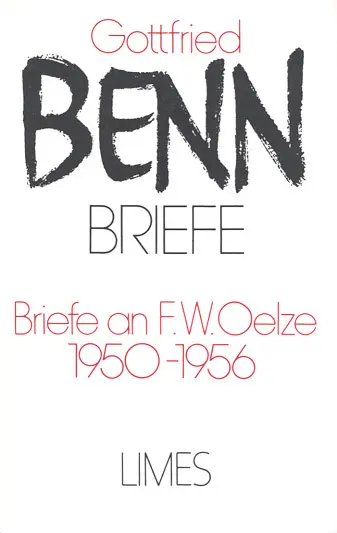 Cover: 9783608215908 | Briefe an F. W. Oelze. 1950-1956 (Briefe) | Gottfried Benn | Buch