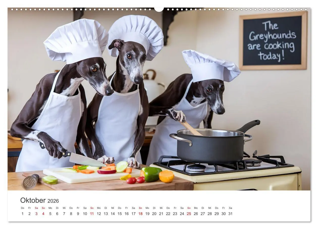 Bild: 9783457256008 | Funny Greyhounds - Windhunde mal anders (hochwertiger Premium...