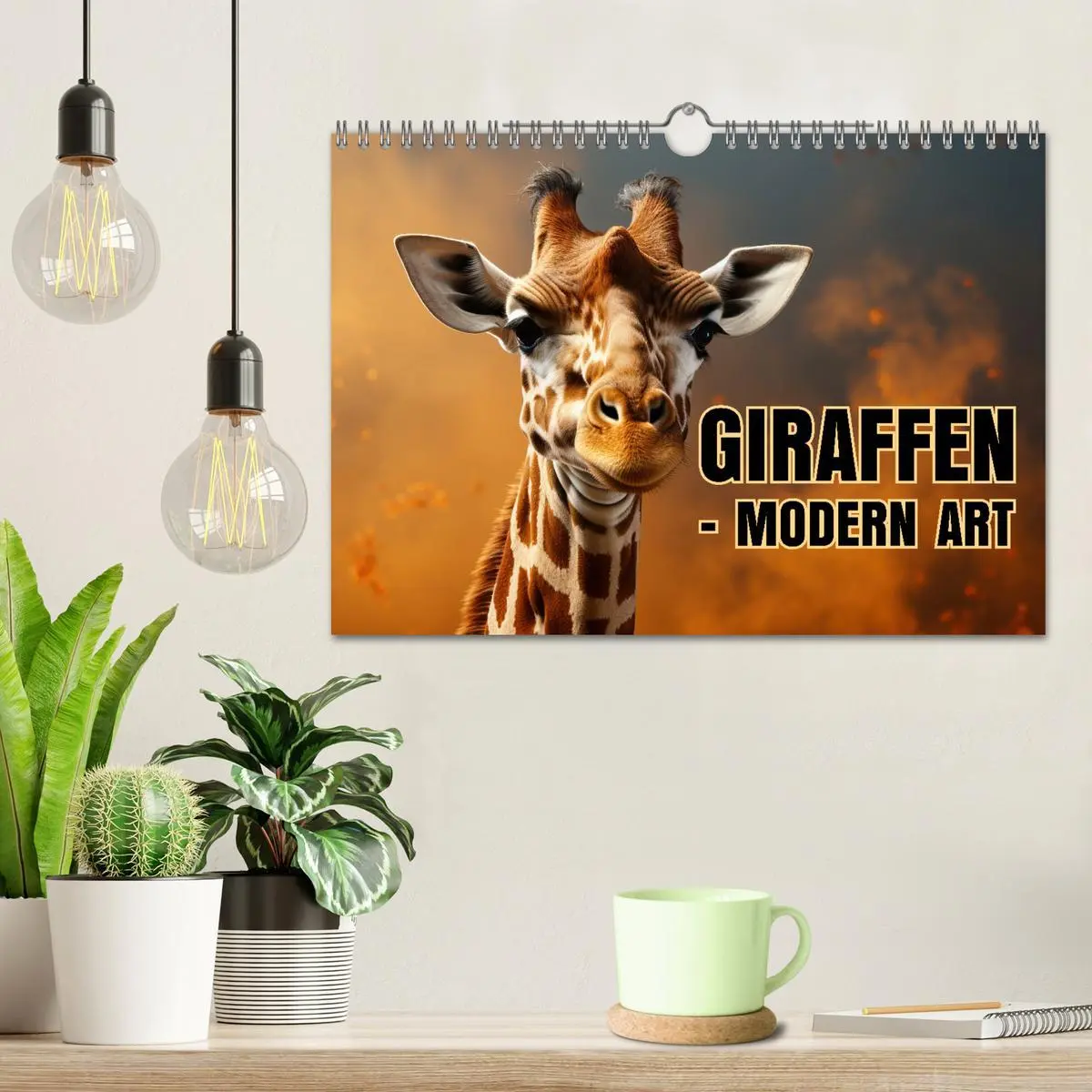 Bild: 9783457326008 | GIRAFFEN - Modern Art (Wandkalender 2026 DIN A4 quer), CALVENDO...