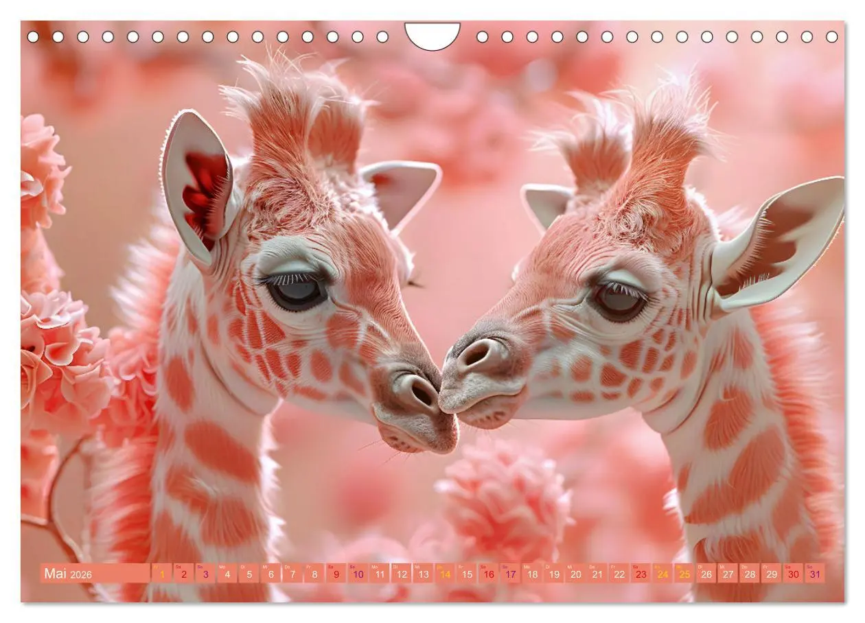 Bild: 9783457326008 | GIRAFFEN - Modern Art (Wandkalender 2026 DIN A4 quer), CALVENDO...
