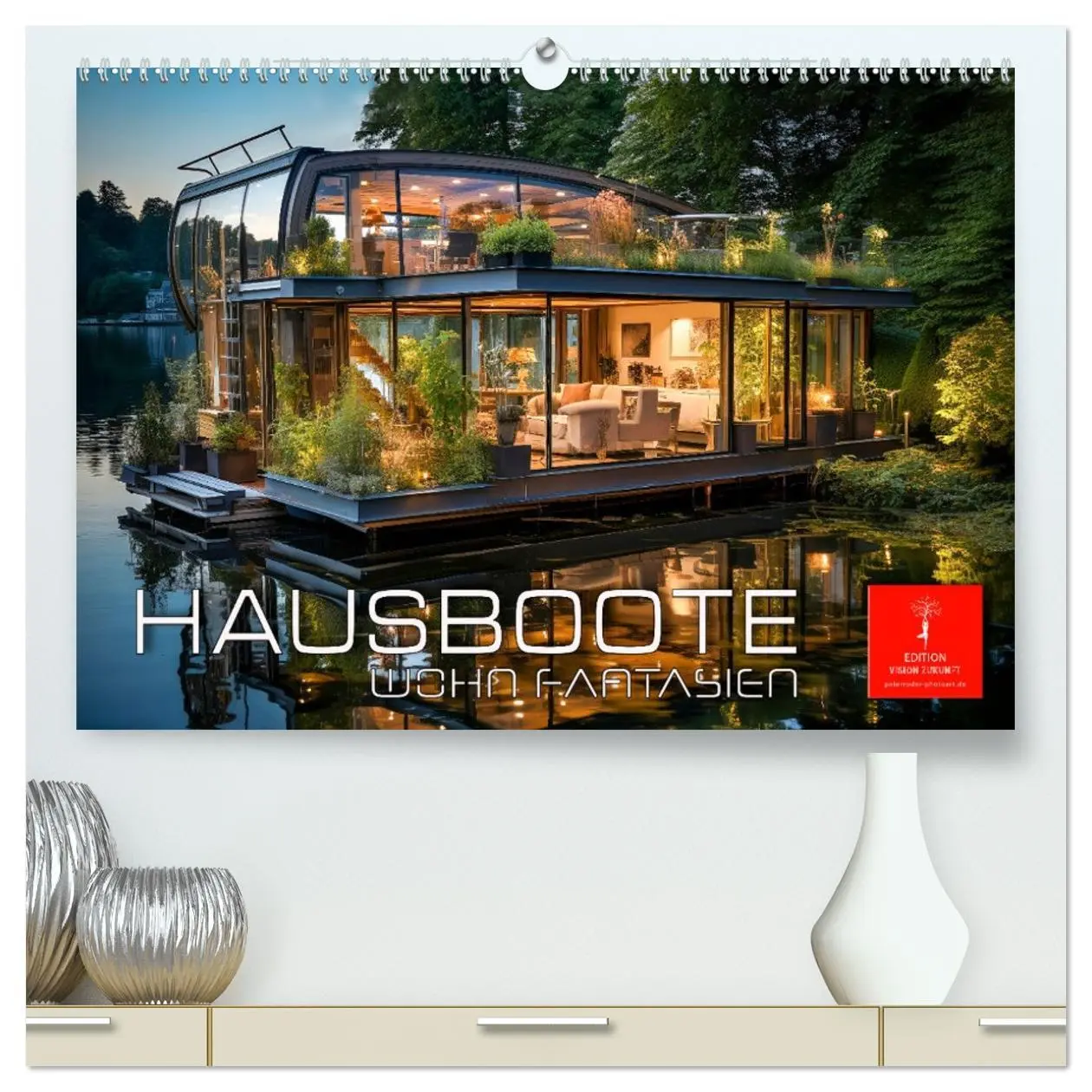 Cover: 9783457496008 | Hausboote Wohn Fantasien (hochwertiger Premium Wandkalender 2026...