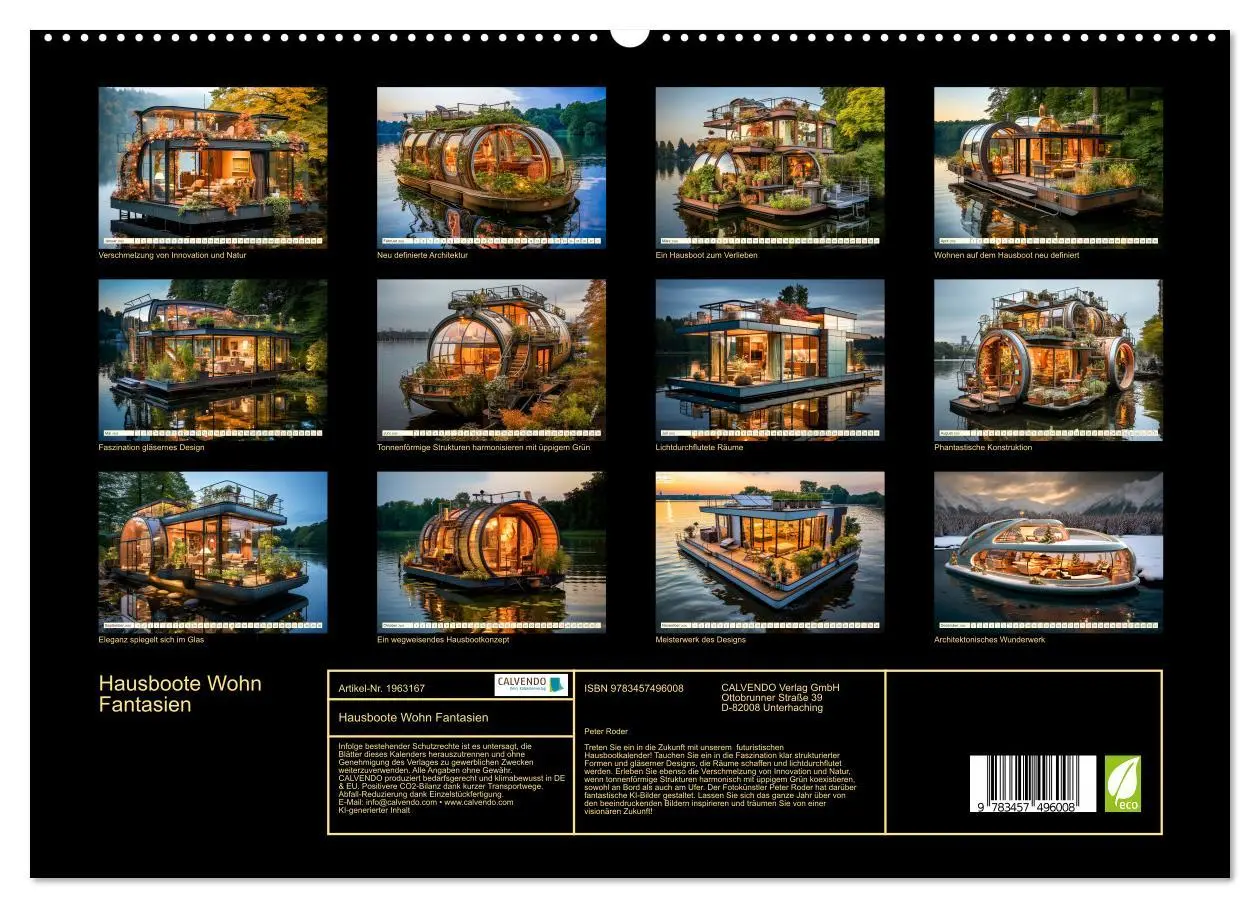Bild: 9783457496008 | Hausboote Wohn Fantasien (hochwertiger Premium Wandkalender 2026...