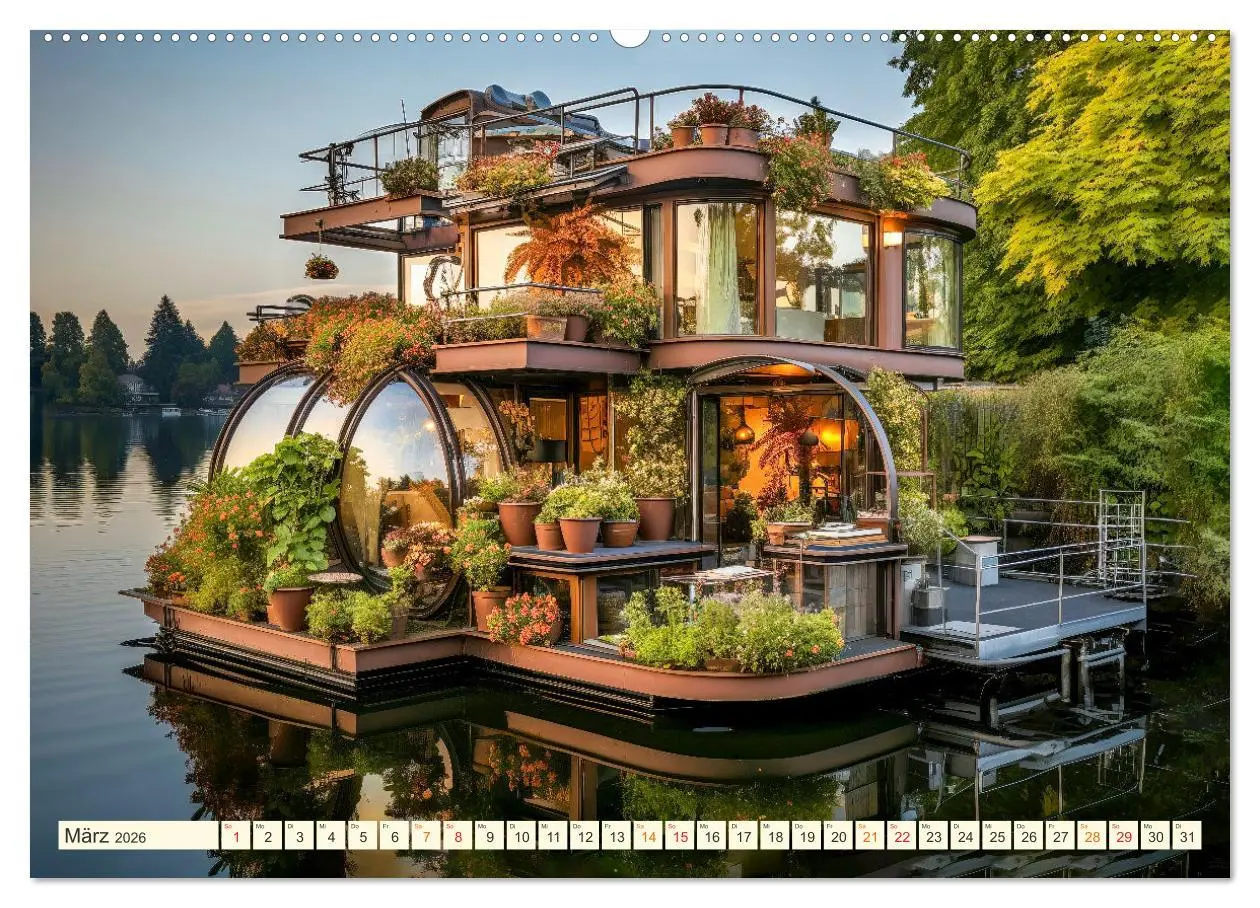 Bild: 9783457496008 | Hausboote Wohn Fantasien (hochwertiger Premium Wandkalender 2026...