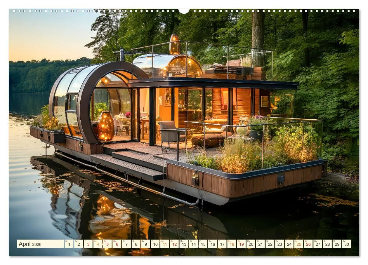 Bild: 9783457496008 | Hausboote Wohn Fantasien (hochwertiger Premium Wandkalender 2026...