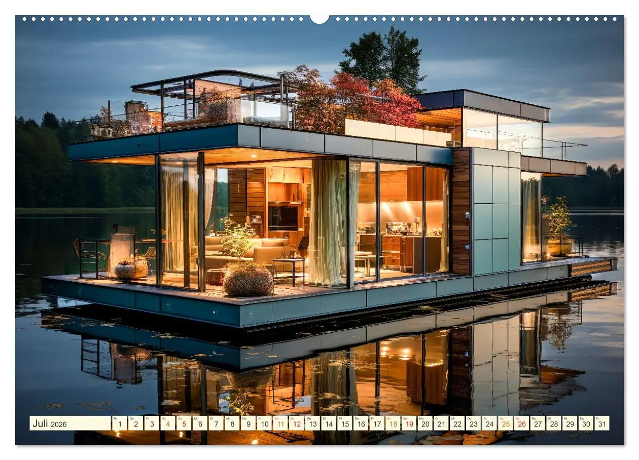 Bild: 9783457496008 | Hausboote Wohn Fantasien (hochwertiger Premium Wandkalender 2026...