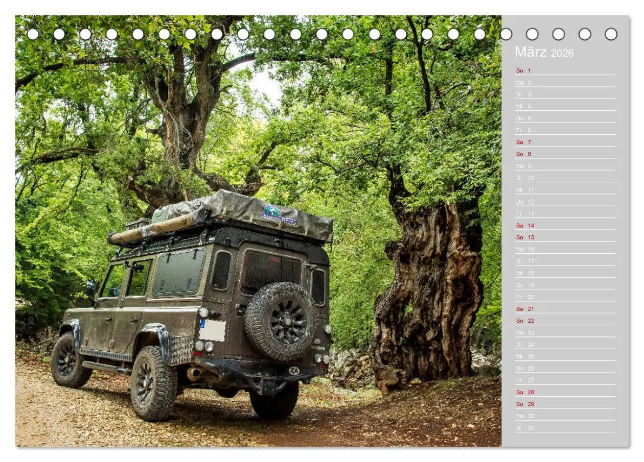 Bild: 9783457876008 | Mit dem 4x4 durch Europa (Tischkalender 2026 DIN A5 quer), CALVENDO...