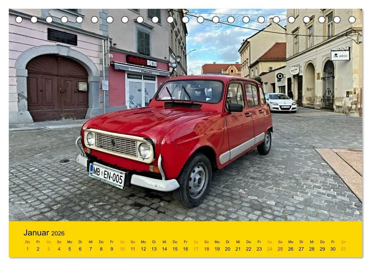Bild: 9783516726008 | Historische Renault (Tischkalender 2026 DIN A5 quer), CALVENDO...