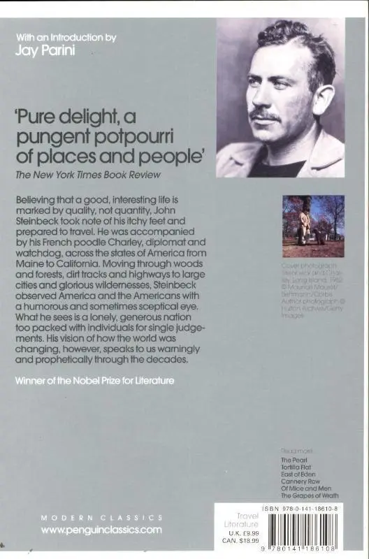 Rückseite: 9780141186108 | Travels with Charley | In Search of America | John Steinbeck | Buch