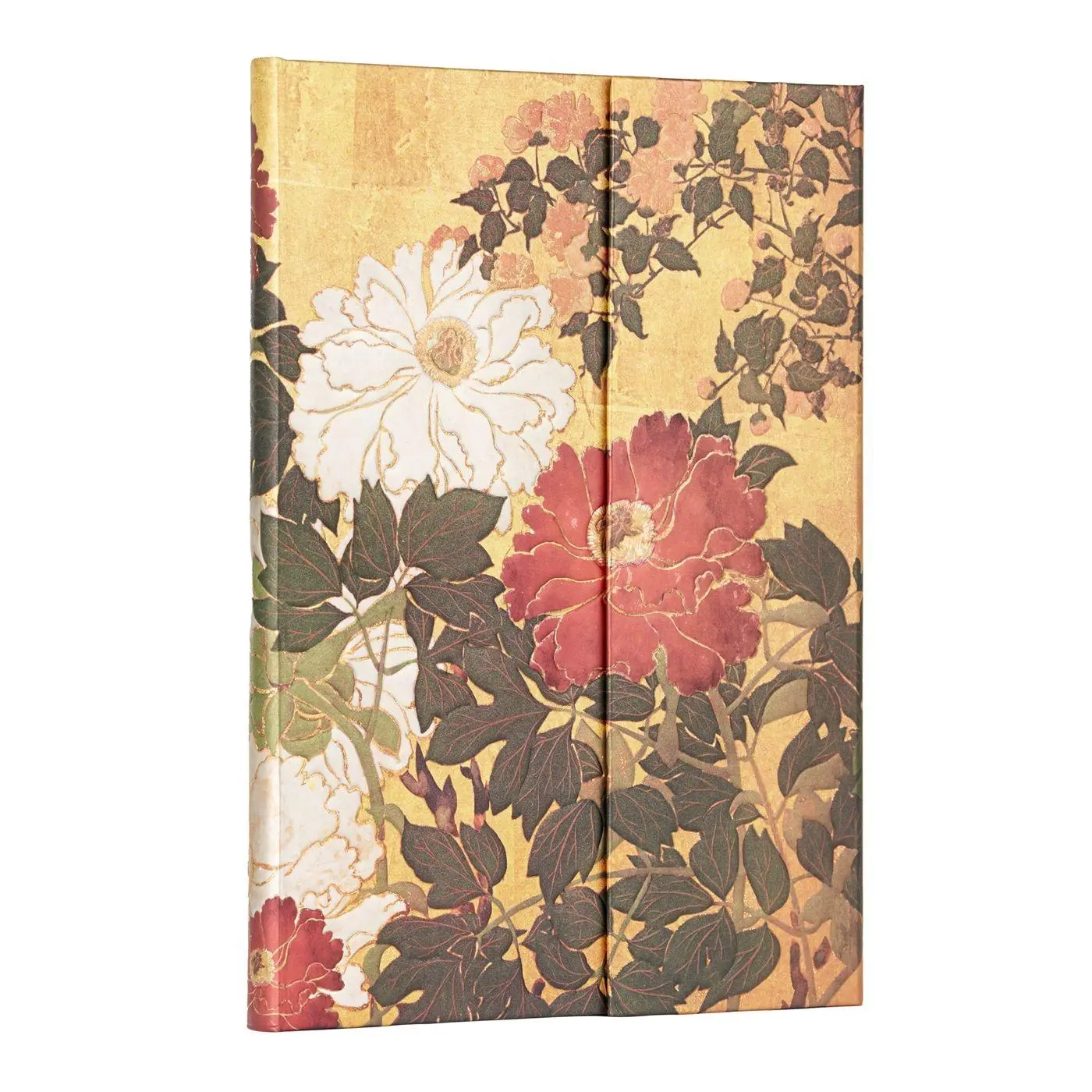 Cover: 9781439796108 | Natsu (Rinpa Florals) Midi Unlined Hardback Journal (Wrap Closure)