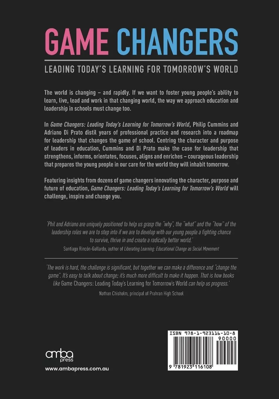 Rückseite: 9781923116108 | Game Changers | Leading Today's Learning for Tomorrow's World | Buch