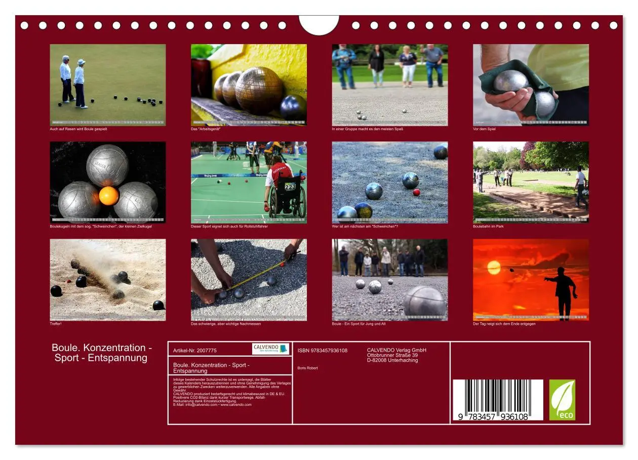 Bild: 9783457936108 | Boule. Konzentration - Sport - Entspannung (Wandkalender 2026 DIN...