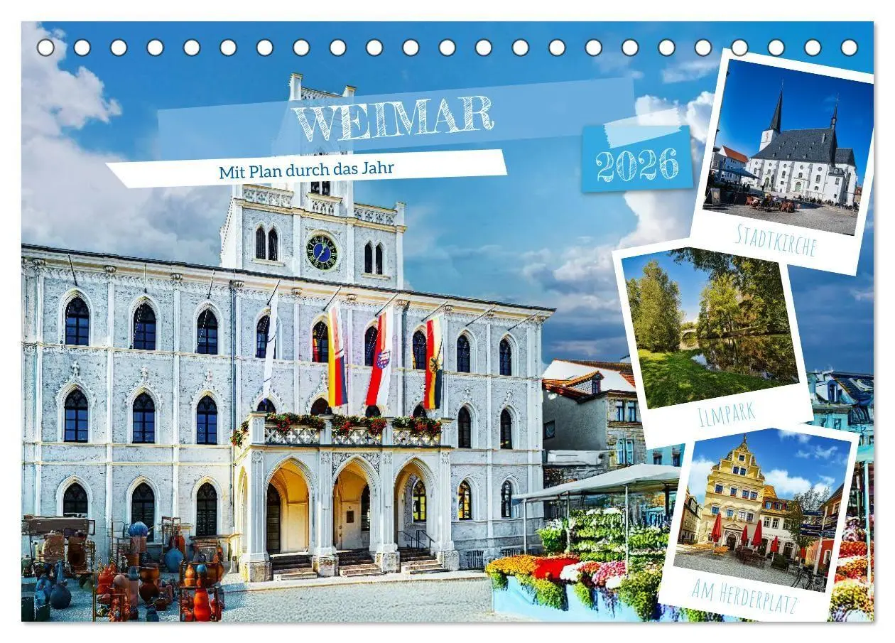 Cover: 9783516716108 | Weimar - Mit Plan durch das Jahr (Tischkalender 2026 DIN A5 quer),...