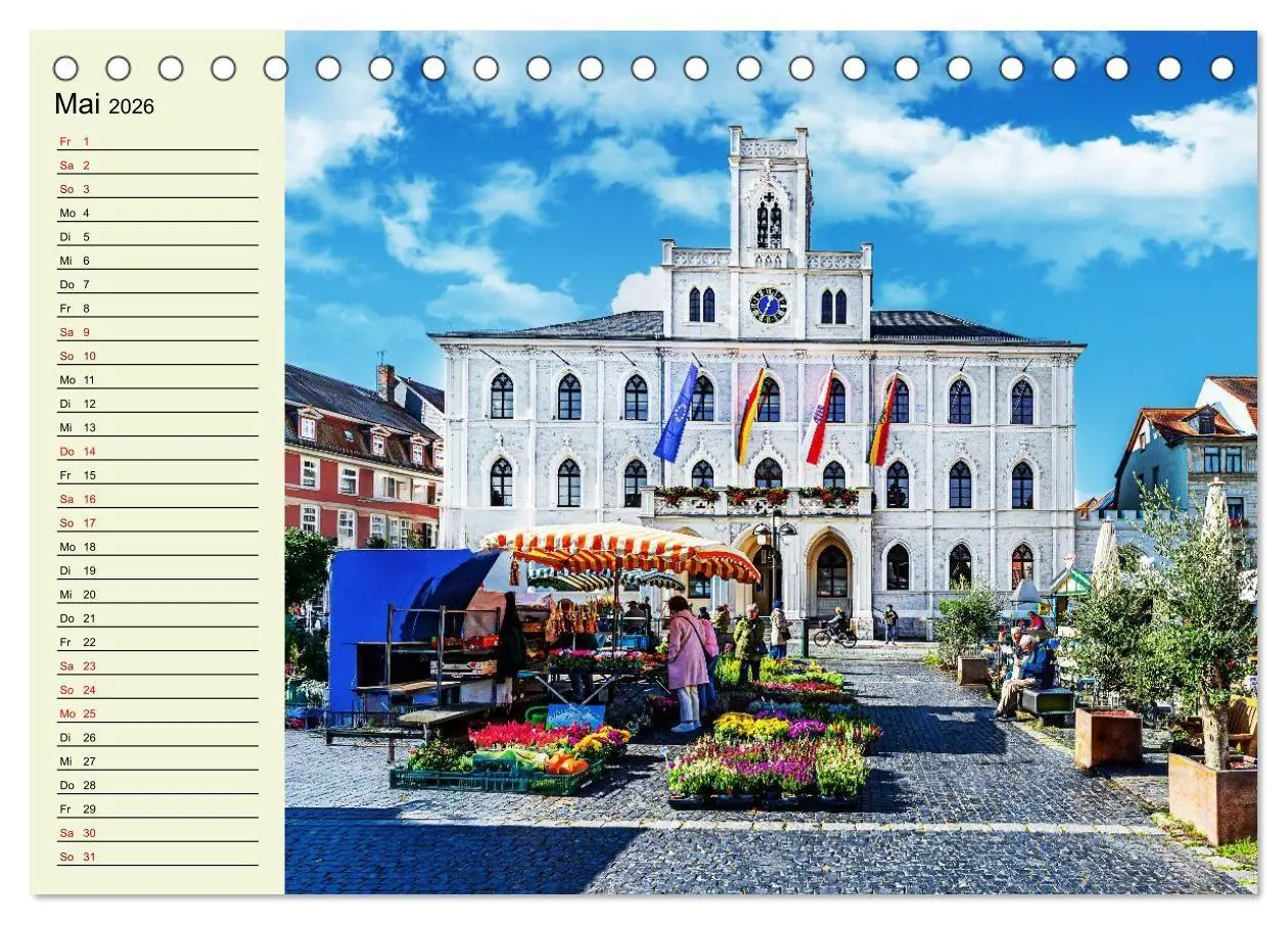 Bild: 9783516716108 | Weimar - Mit Plan durch das Jahr (Tischkalender 2026 DIN A5 quer),...