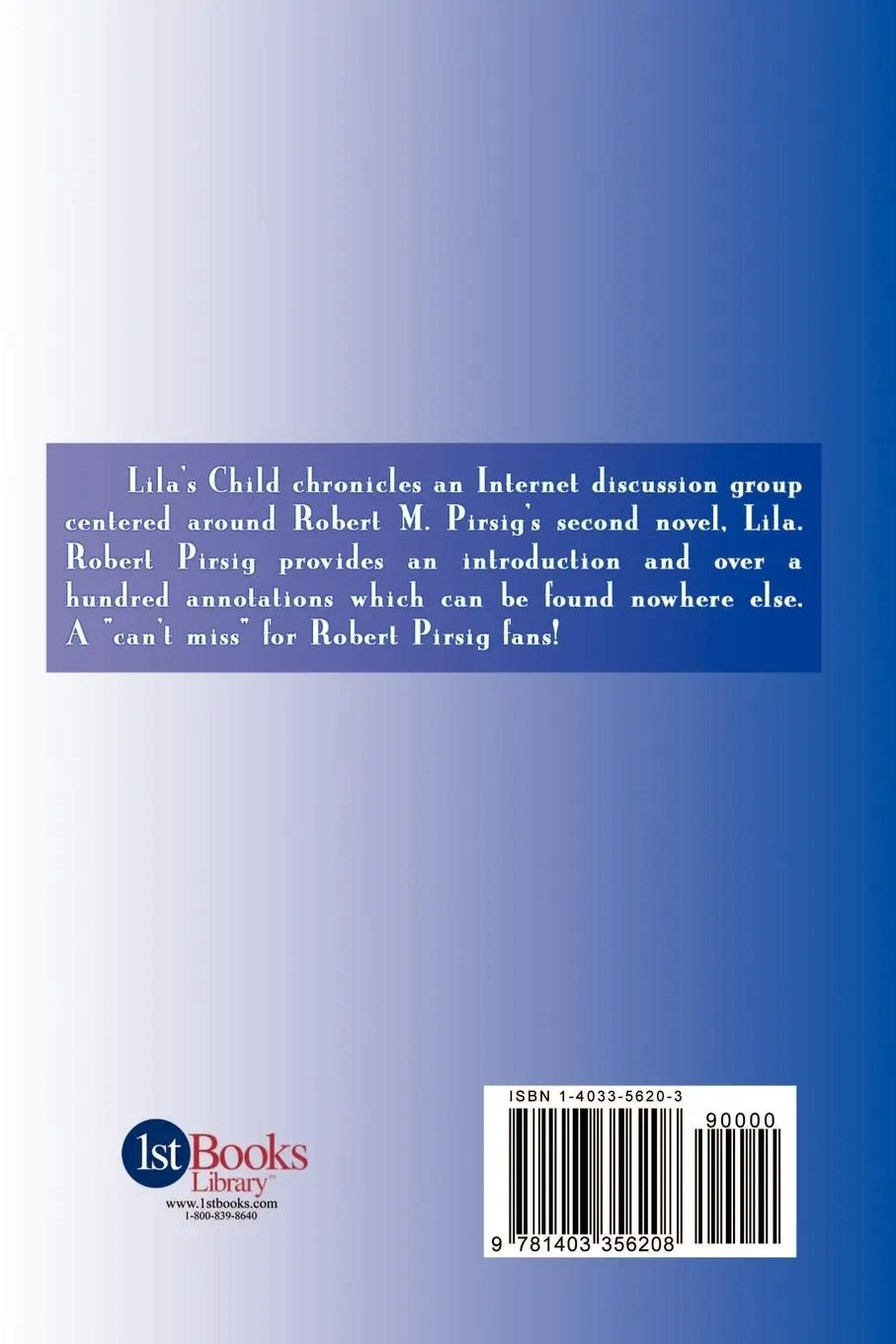 Rückseite: 9781403356208 | Lila's Child | An Inquiry into Quality | Robert M. Pirsig | Buch