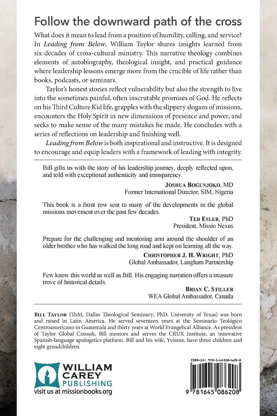 Rückseite: 9781645086208 | Leading from Below | Lessons from the Crucible of Global Mission