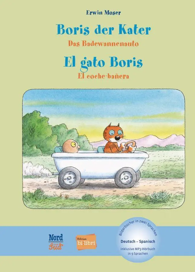 Cover: 9783190696208 | Boris der Kater - Das Badewannenauto (Deutsch-Spanisch) | Erwin Moser
