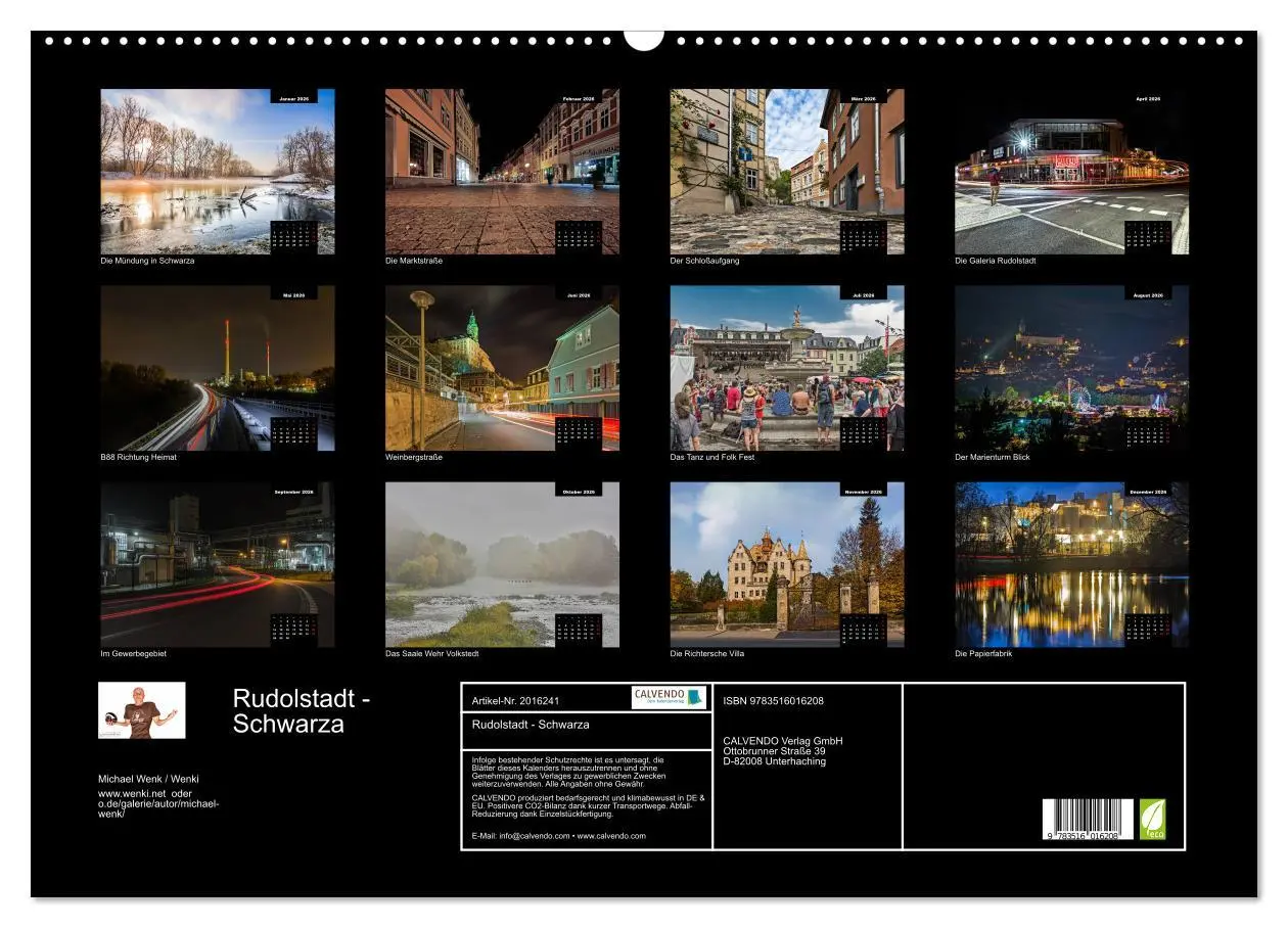 Bild: 9783516016208 | Rudolstadt - Schwarza (Wandkalender 2026 DIN A2 quer), CALVENDO...