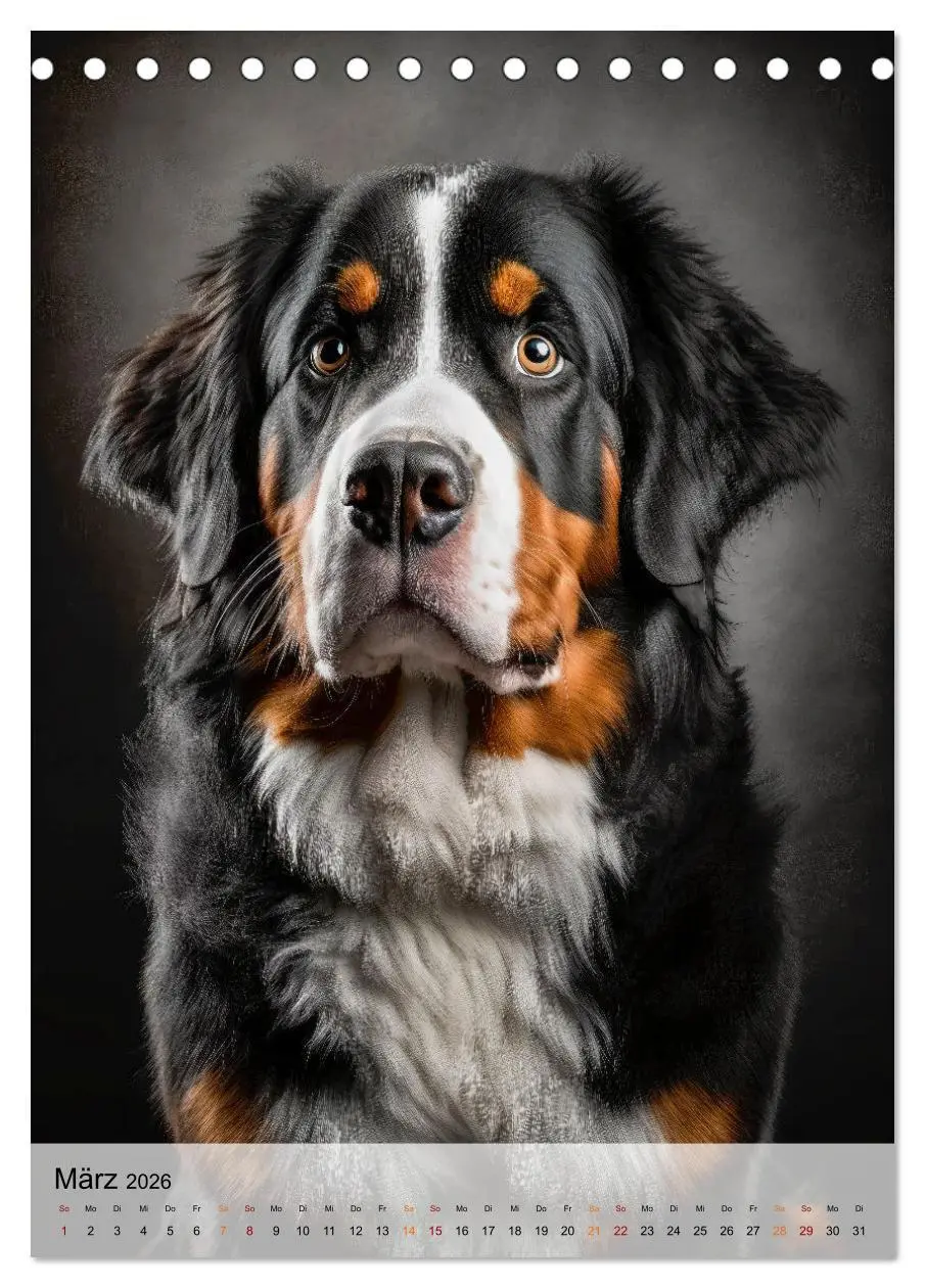 Bild: 9783516326208 | Berner Sennenhund - gutmütig und treu (Tischkalender 2026 DIN A5...