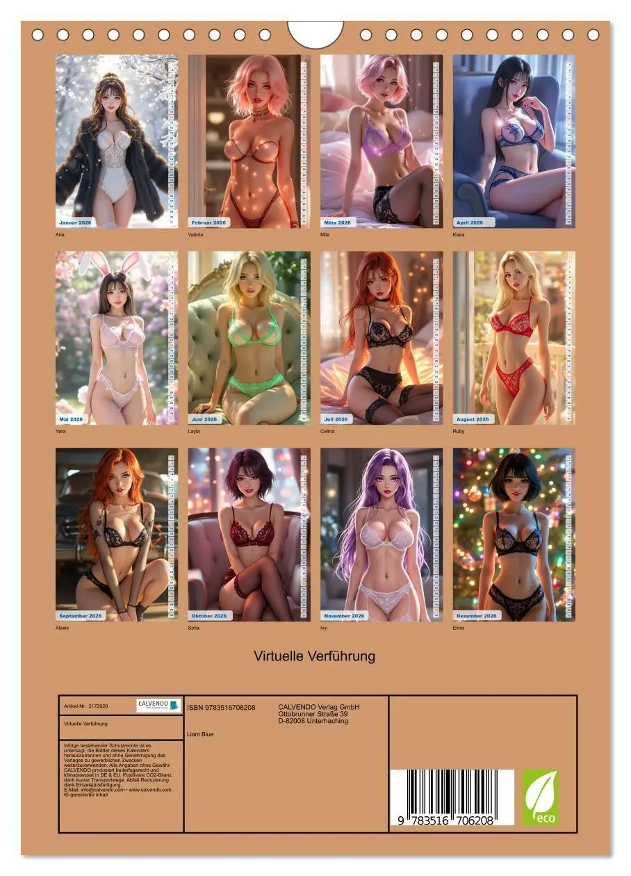 Bild: 9783516706208 | Virtuelle Verführung (Wandkalender 2026 DIN A4 hoch), CALVENDO...