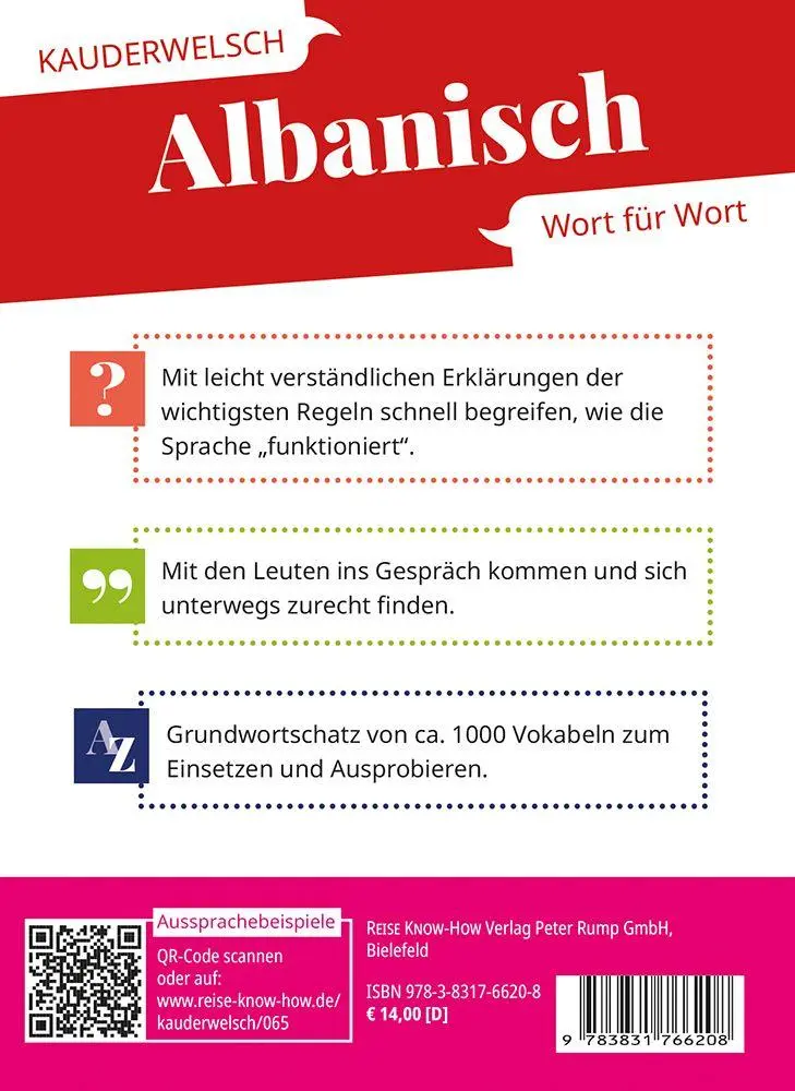 Bild: 9783831766208 | Reise Know-How Sprachführer Albanisch - Wort für Wort | Taschenbuch