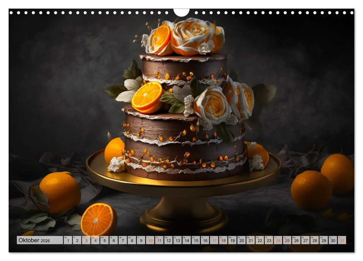 Bild: 9783457536308 | Feine Torten (Wandkalender 2026 DIN A3 quer), CALVENDO Monatskalender