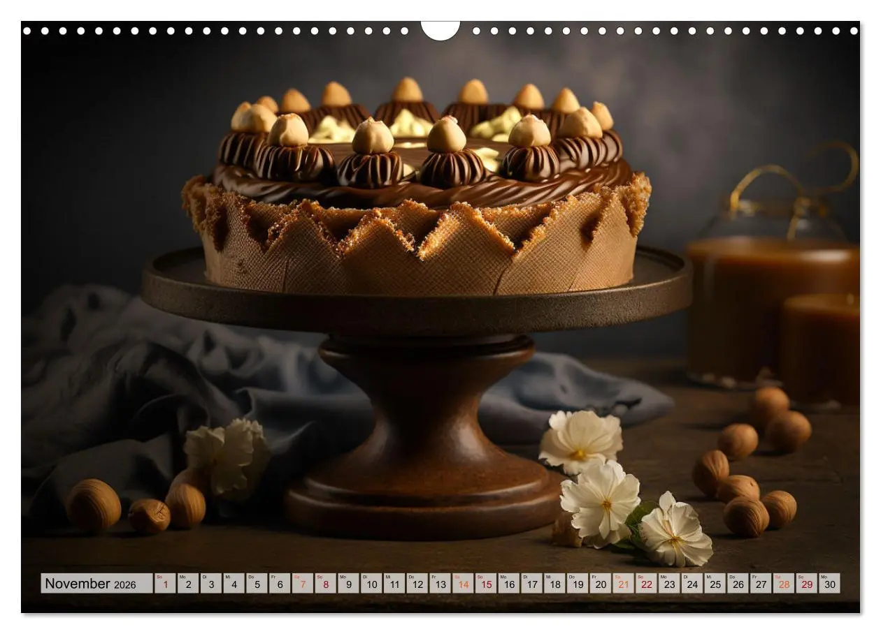 Bild: 9783457536308 | Feine Torten (Wandkalender 2026 DIN A3 quer), CALVENDO Monatskalender
