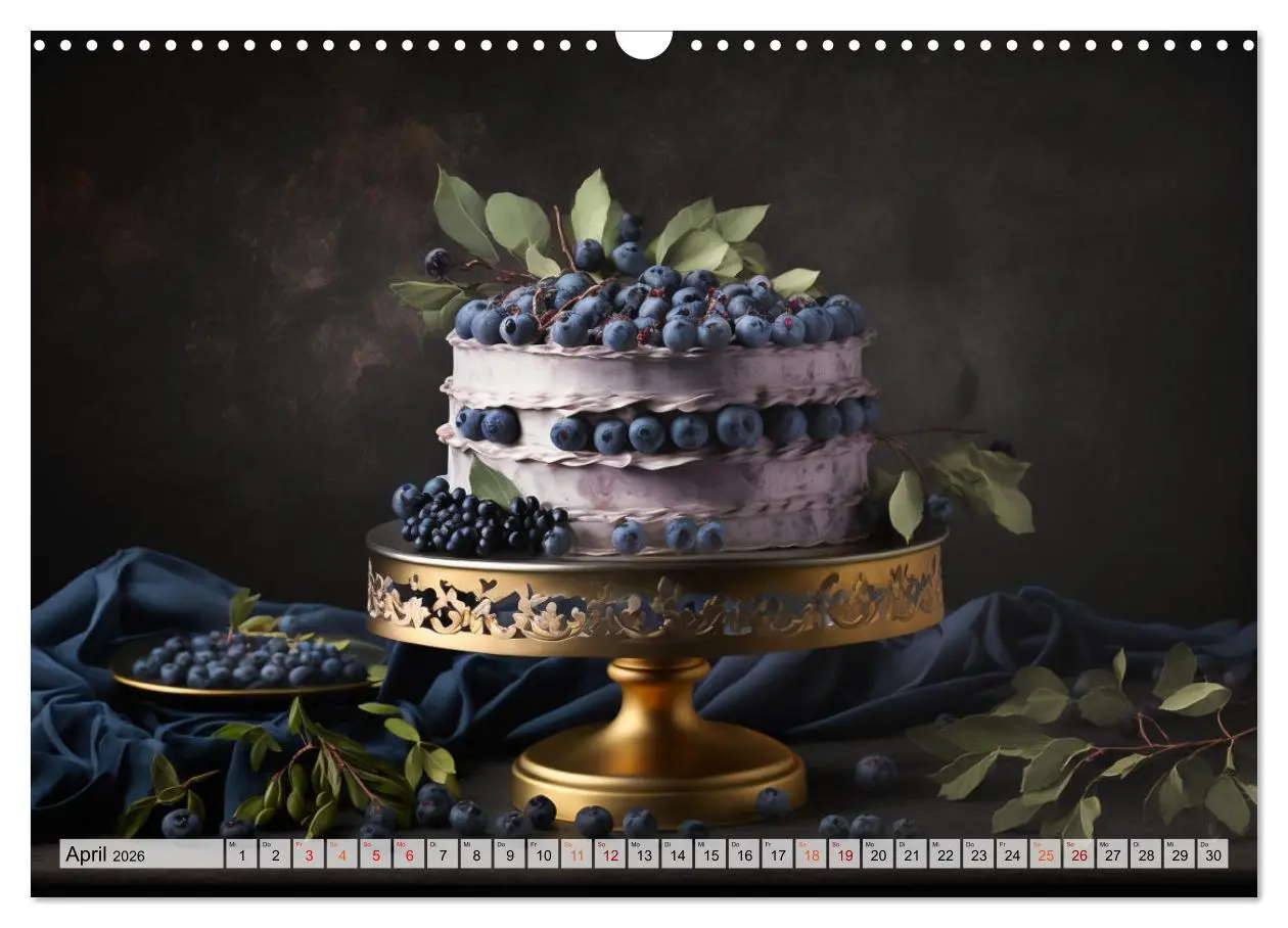Bild: 9783457536308 | Feine Torten (Wandkalender 2026 DIN A3 quer), CALVENDO Monatskalender