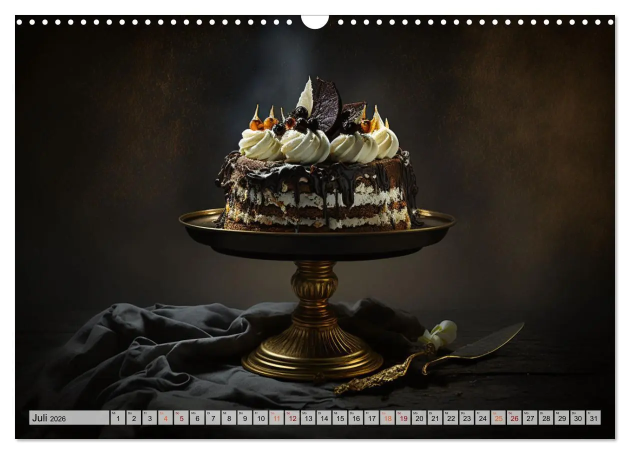 Bild: 9783457536308 | Feine Torten (Wandkalender 2026 DIN A3 quer), CALVENDO Monatskalender