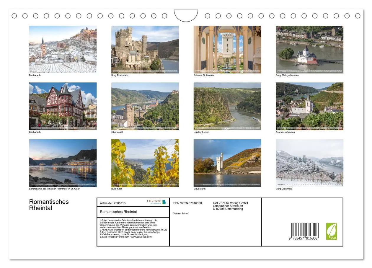 Bild: 9783457916308 | Romantisches Rheintal (Wandkalender 2026 DIN A4 quer), CALVENDO...