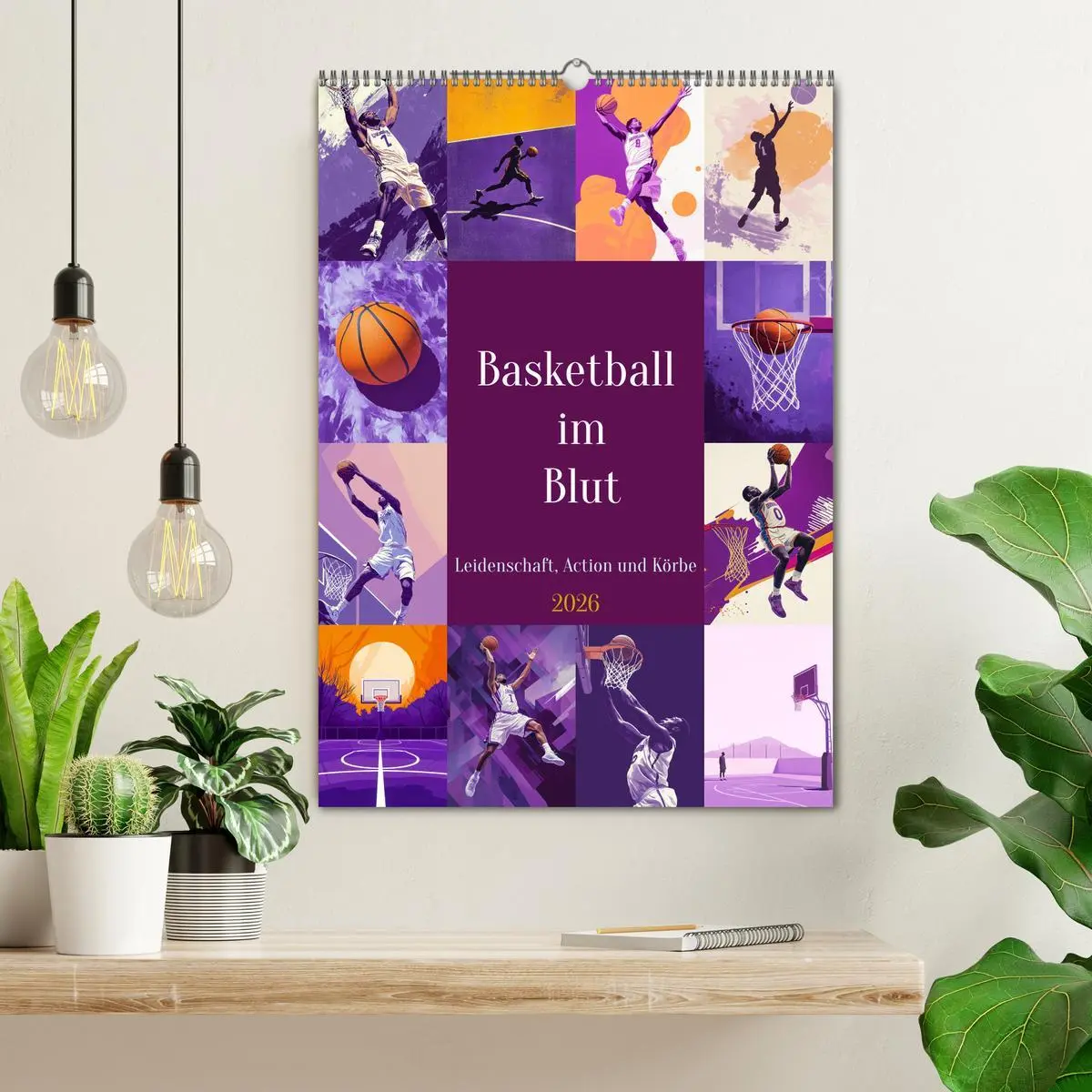 Bild: 9783516246308 | Basketball im Blut (Wandkalender 2026 DIN A2 hoch), CALVENDO...