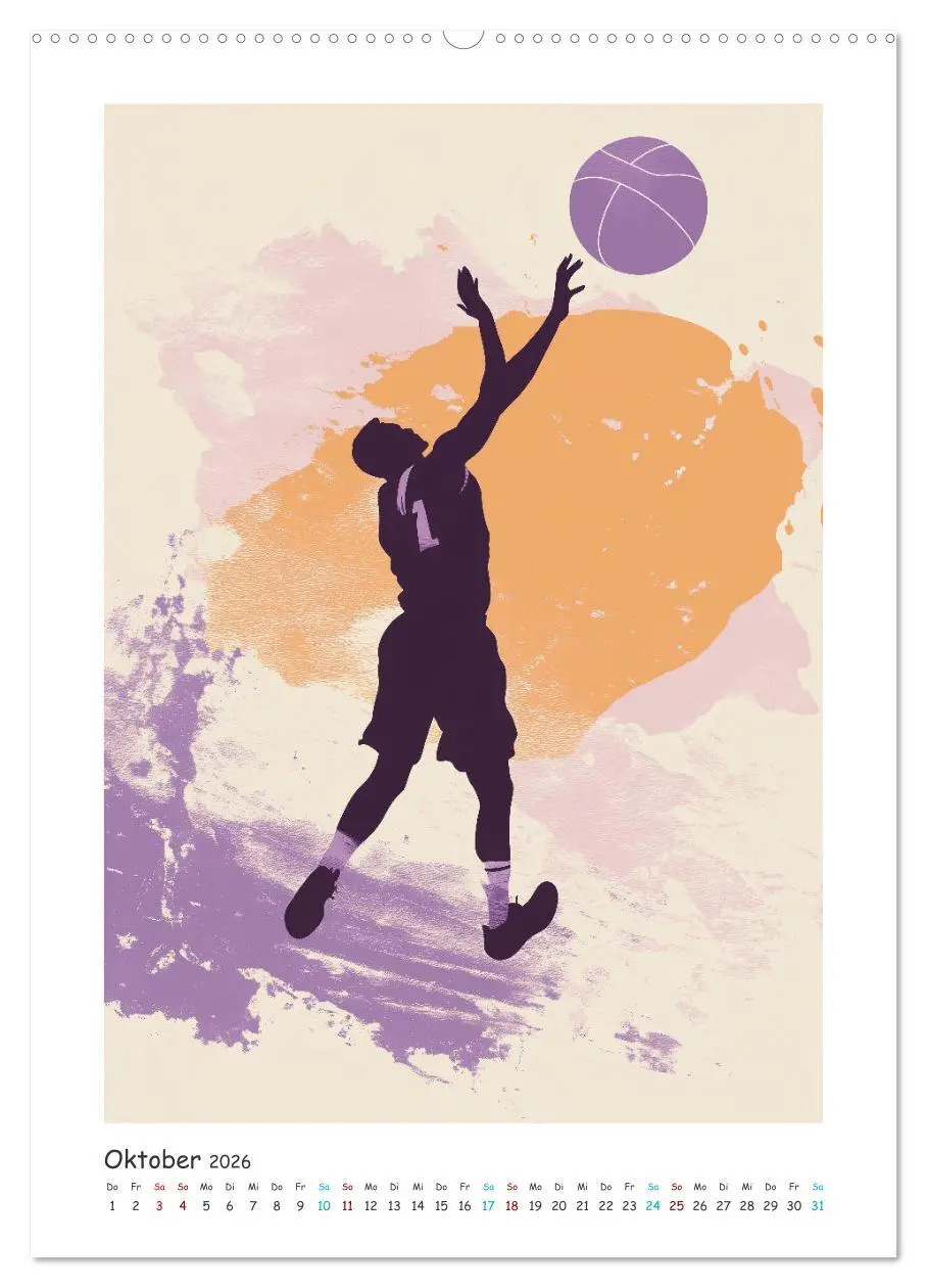 Bild: 9783516246308 | Basketball im Blut (Wandkalender 2026 DIN A2 hoch), CALVENDO...