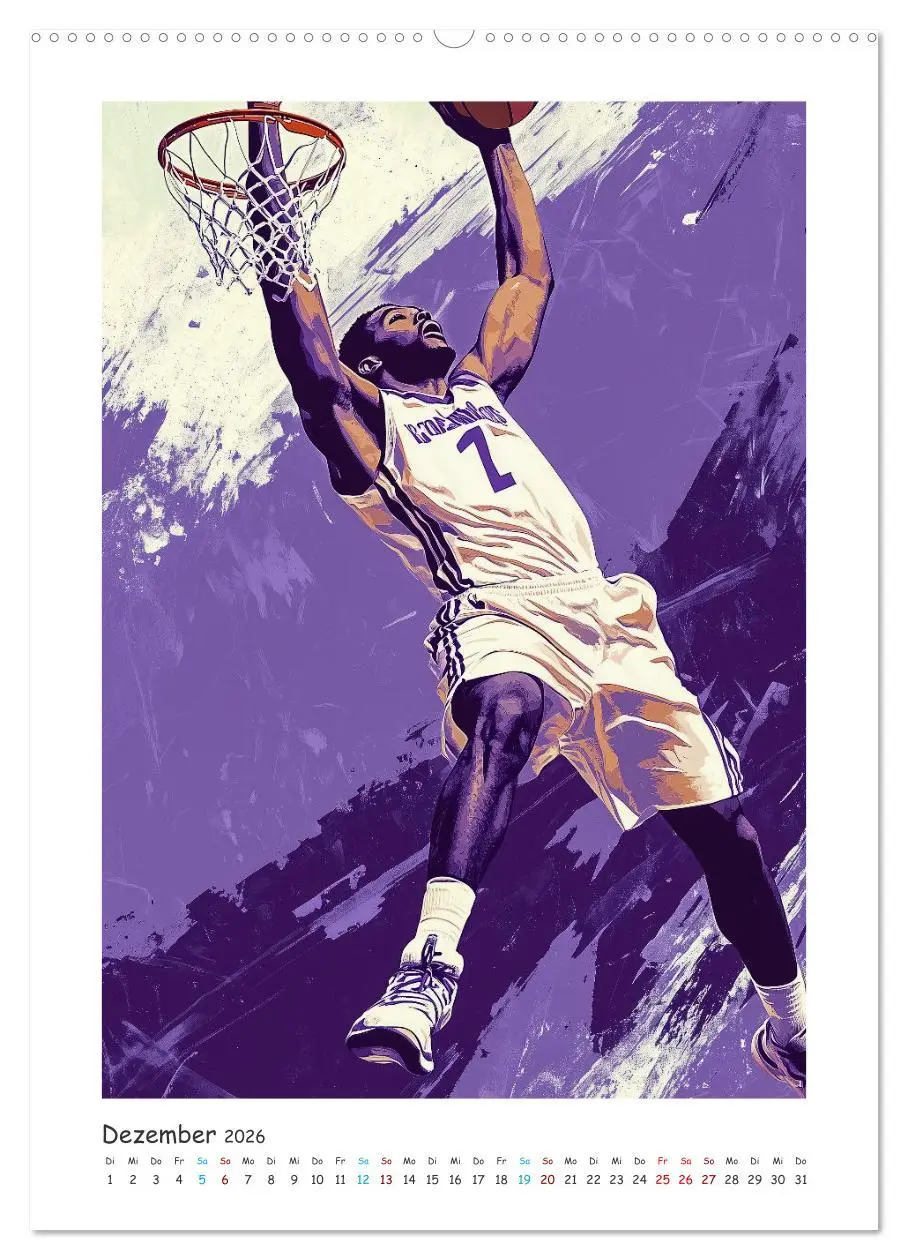 Bild: 9783516246308 | Basketball im Blut (Wandkalender 2026 DIN A2 hoch), CALVENDO...