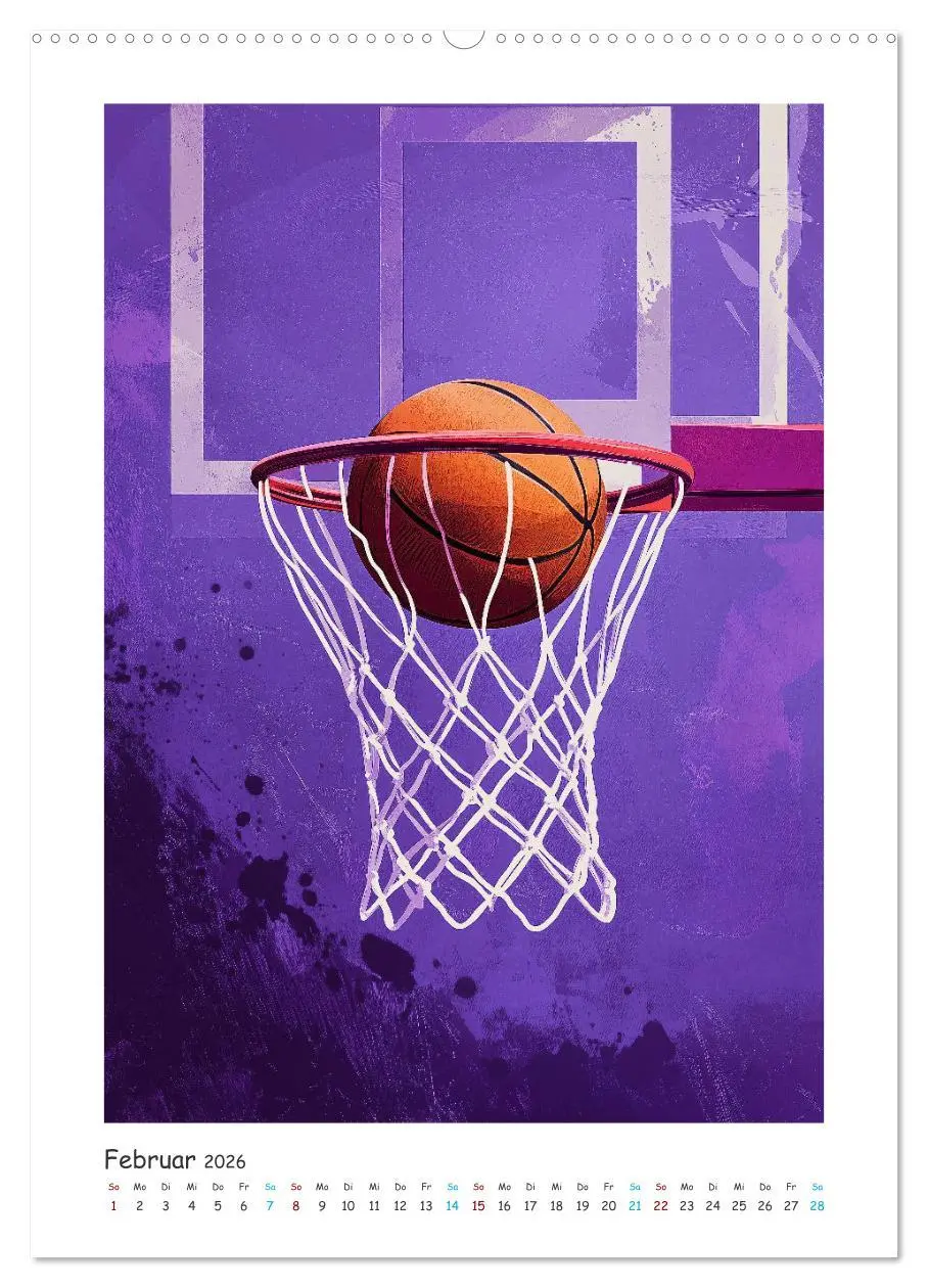 Bild: 9783516246308 | Basketball im Blut (Wandkalender 2026 DIN A2 hoch), CALVENDO...