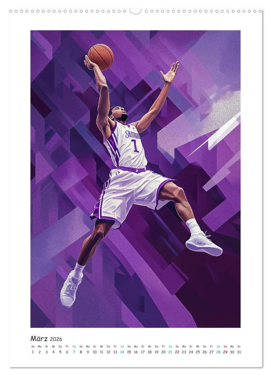 Bild: 9783516246308 | Basketball im Blut (Wandkalender 2026 DIN A2 hoch), CALVENDO...