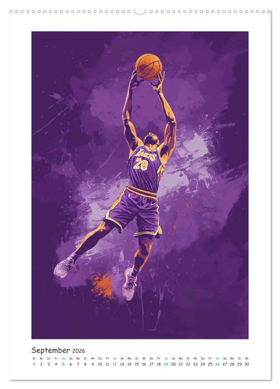 Bild: 9783516246308 | Basketball im Blut (Wandkalender 2026 DIN A2 hoch), CALVENDO...