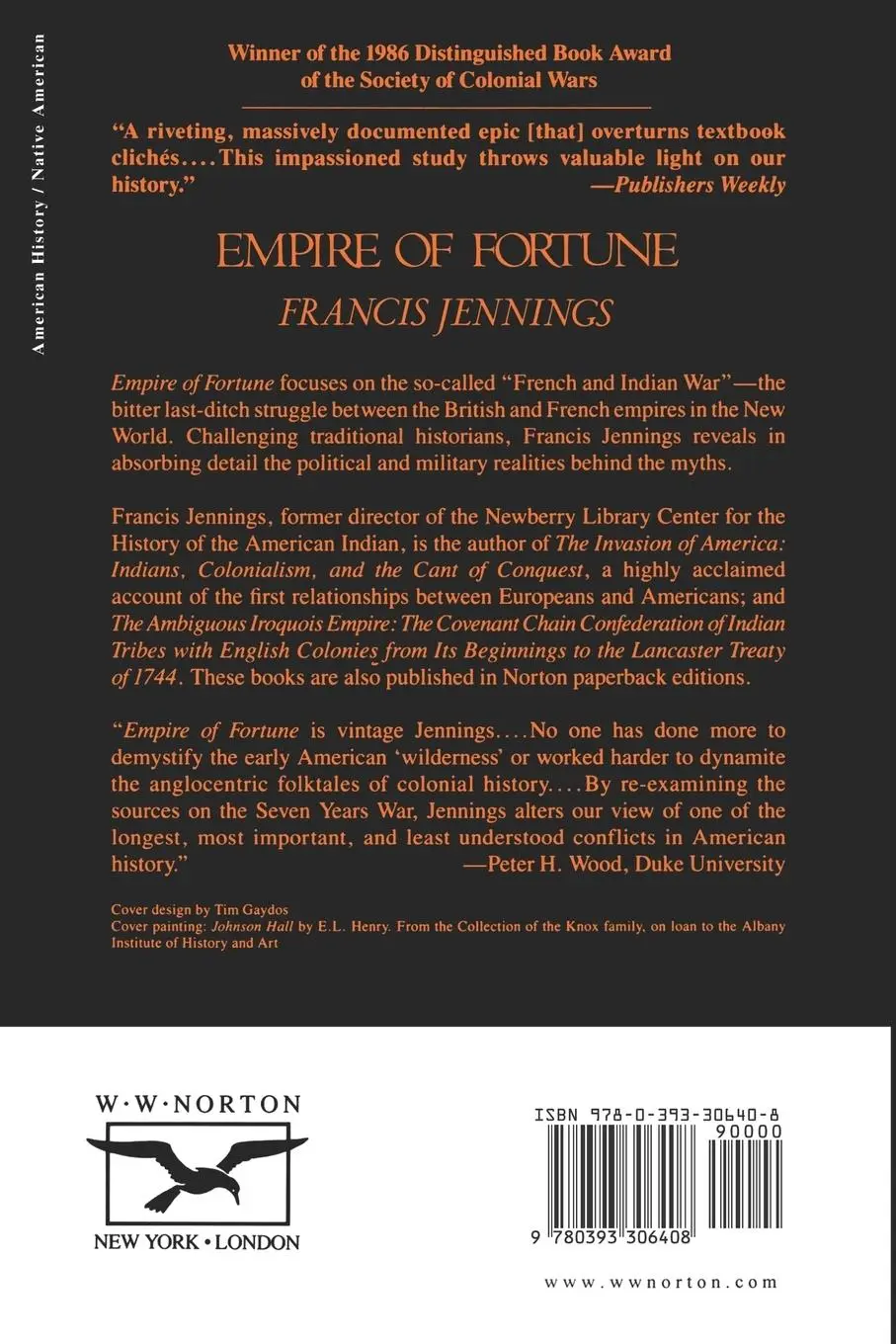 Rückseite: 9780393306408 | Empire of Fortune | Francis Jennings | Taschenbuch | Englisch | 1990