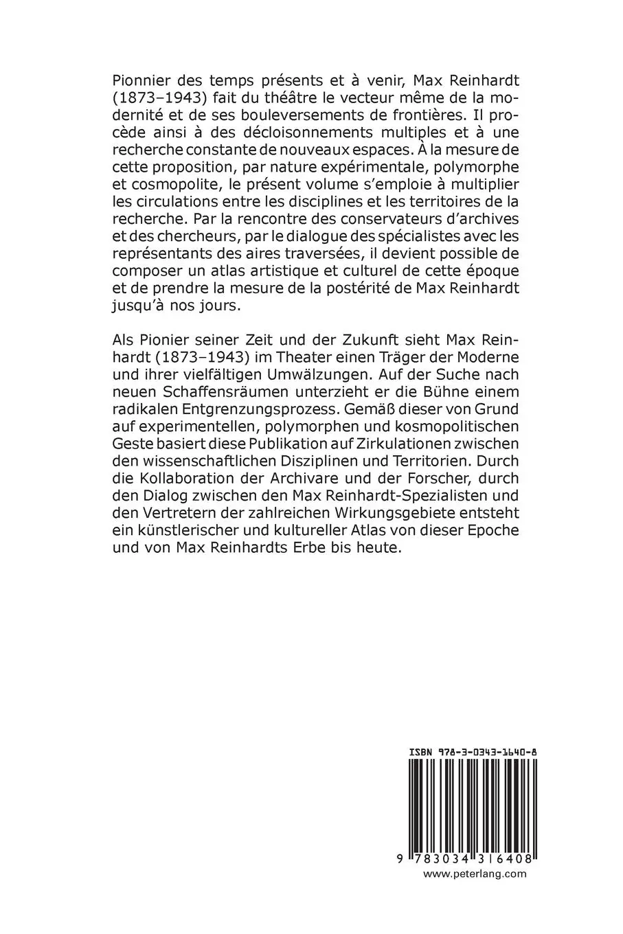 Rückseite: 9783034316408 | Max Reinhardt | Marielle Silhouette | Taschenbuch | 566 S. | Deutsch