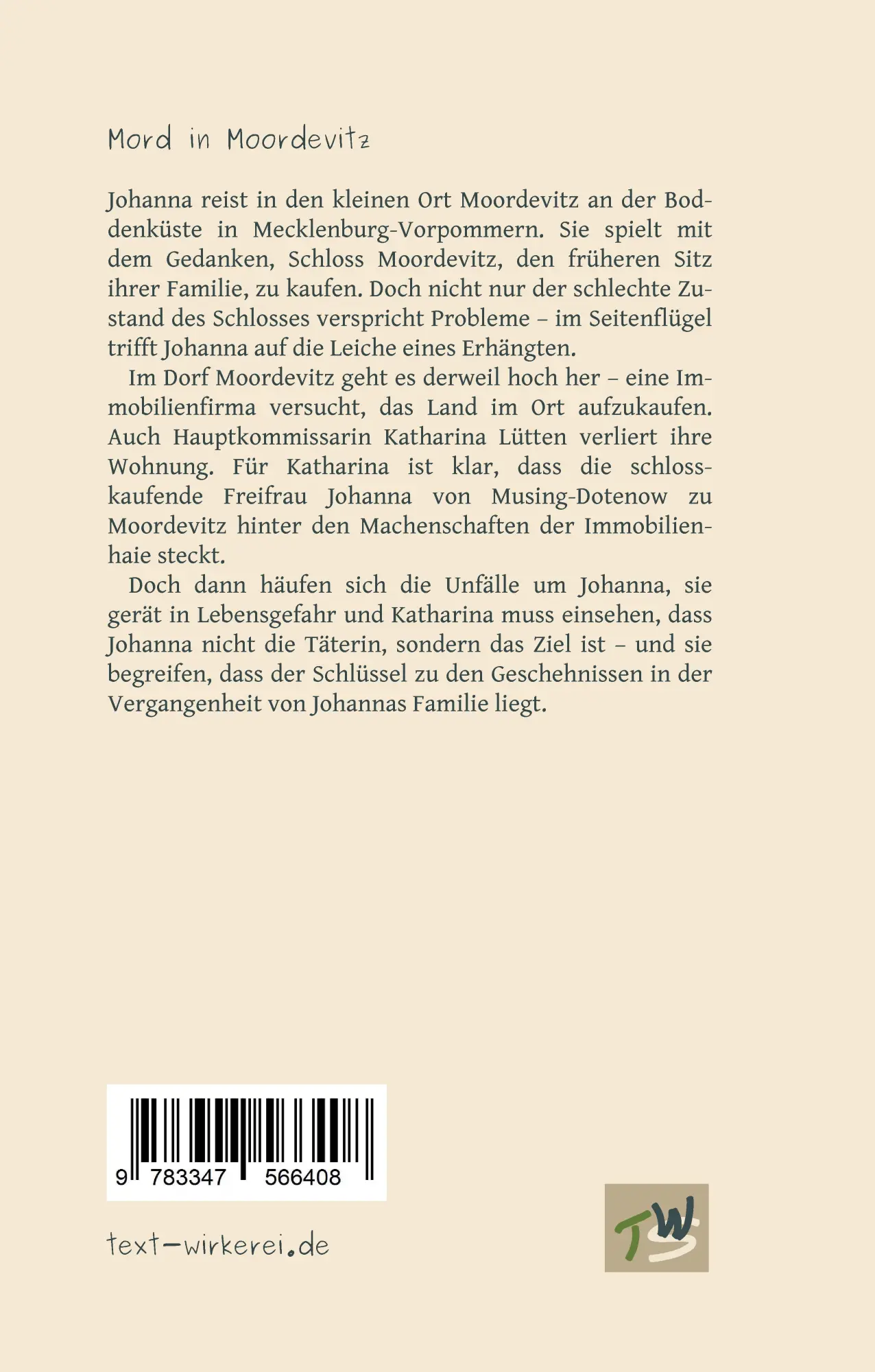 Rückseite: 9783347566408 | Mord in Moordevitz | Ein Regio-Krimi aus Mecklenburg-Vorpommern | Buch