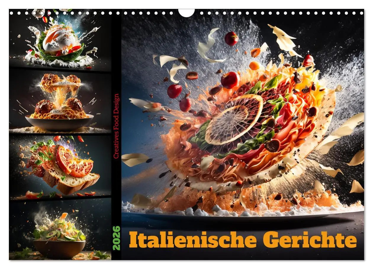 Cover: 9783457526408 | Italienische Gerichte (Wandkalender 2026 DIN A3 quer), CALVENDO...