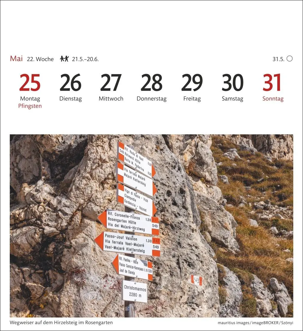 Bild: 9783840036408 | Südtirol Sehnsuchtskalender 2026 - Wochenkalender mit 53 Postkarten