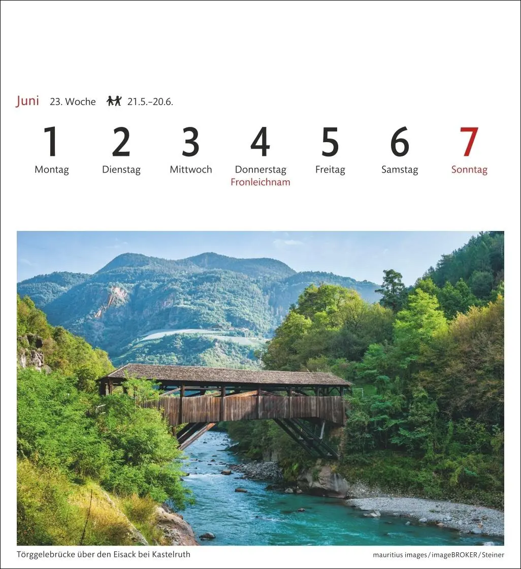 Bild: 9783840036408 | Südtirol Sehnsuchtskalender 2026 - Wochenkalender mit 53 Postkarten