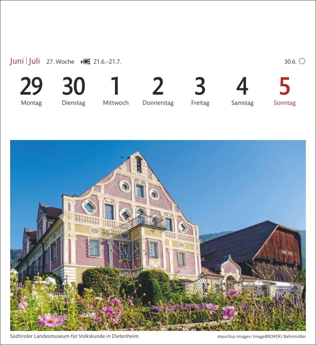 Bild: 9783840036408 | Südtirol Sehnsuchtskalender 2026 - Wochenkalender mit 53 Postkarten
