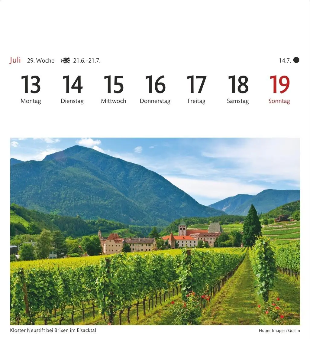 Bild: 9783840036408 | Südtirol Sehnsuchtskalender 2026 - Wochenkalender mit 53 Postkarten