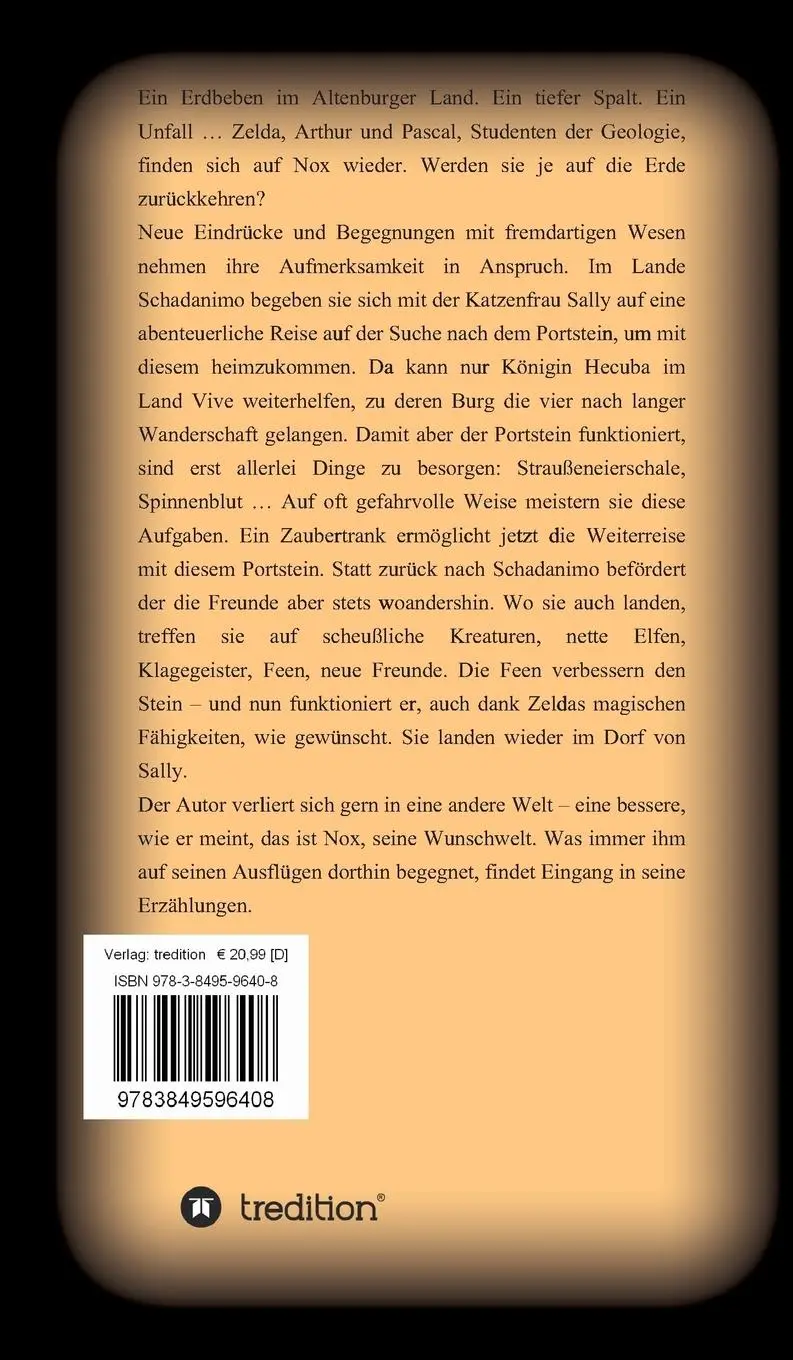 Rückseite: 9783849596408 | Fremde Welt Nox | Band I | Sven Icy Kuschmitz | Buch | 240 S. | 2015