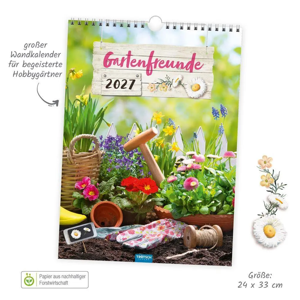 Bild: 9783988026408 | TRÖTSCH - Classickalender Gartenfreunde 2027 | Wandkalender | KG